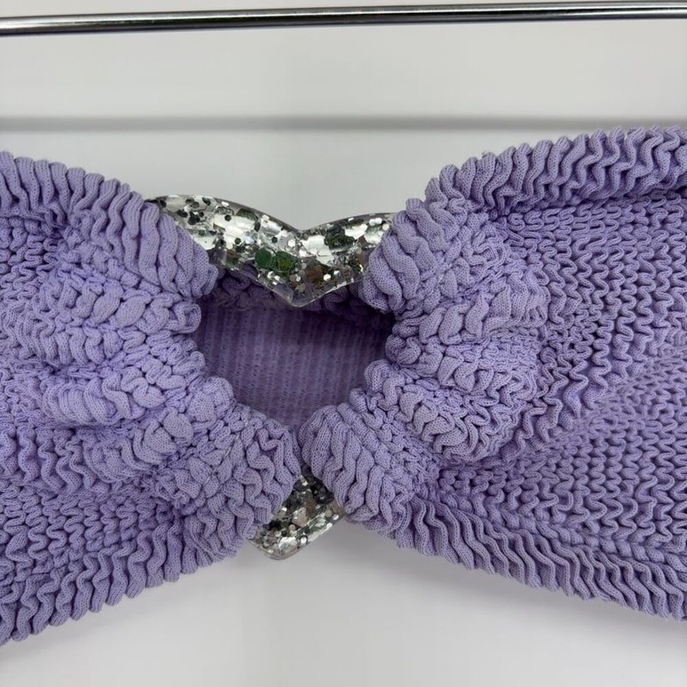 Hunza G Lilac Bandeau Bikini Set - Picture 4 of 5